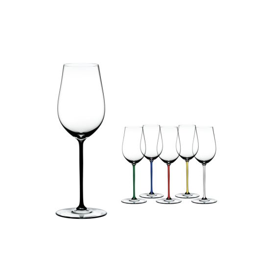 Бокал для вина Riesling/Zinfandel, 395 мл, прозрачный/черный, хрусталь, серия Fatto a Mano, Riedel, изображение 3