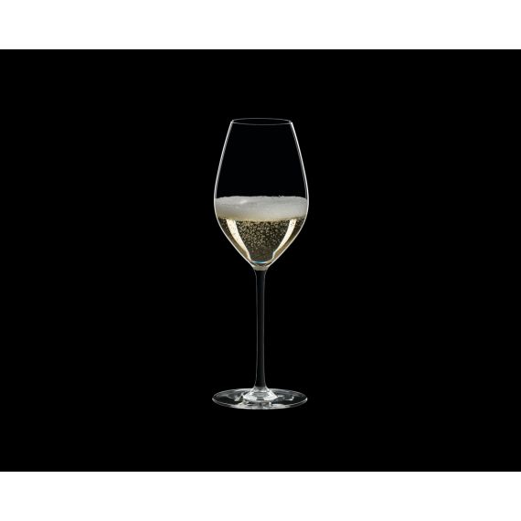 Бокал для шампанского Champagne, 445 мл, прозрачный/черный, хрусталь, серия Fatto a Mano, Riedel, изображение 4