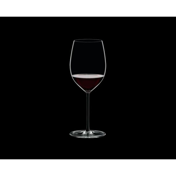 Бокал для красного вина Cabernet, 625 мл, прозрачный/черный, хрусталь, серия Fatto a Mano, Riedel, изображение 3