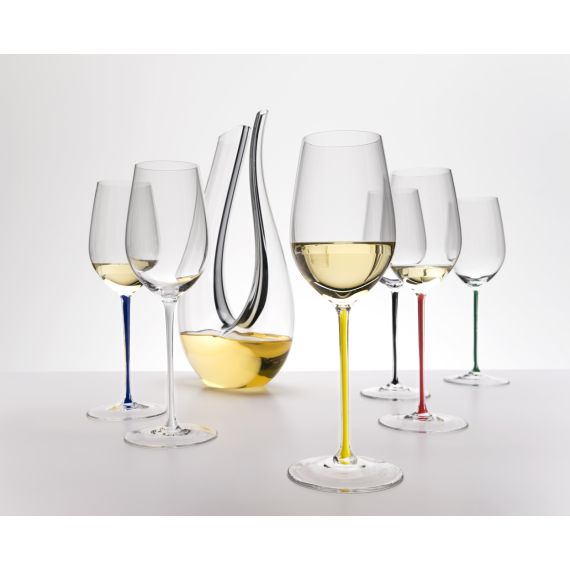 Бокал для вина Riesling/Zinfandel, 395 мл, прозрачный/синий, хрусталь, серия Fatto a Mano, Riedel, изображение 9