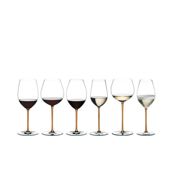 Бокал для красного вина Cabernet/Merlot ручной работы 4900/0О, 625 мл, оранжевая ножка, серия Fatto a Mano, Riedel, изображение 5