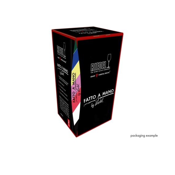 Бокал для красного вина Cabernet/Merlot ручной работы 4900/0О, 625 мл, оранжевая ножка, серия Fatto a Mano, Riedel, изображение 4