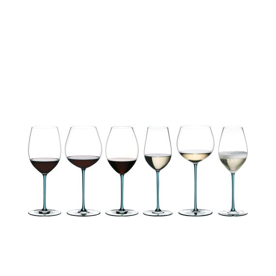 Бокал для Каберне/Мерло, 709 мл, прозрачный/бирюзовый, хрусталь, серия Fatto a Mano, Riedel, изображение 5