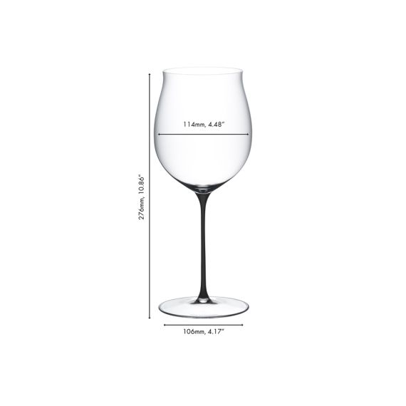 Бокал для вина Superleggero Burgundy Grand Cru, 1022 мл, 6425/16B, черная ножка, Riedel, изображение 3