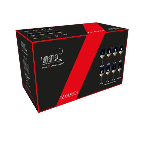 Набор бокалов Vinum Pay 6 Get 8 Value Gift Pack Viognier / Chardonnay / Verdejo, 8 шт., 350 мл, 7416/05, Riedel, изображение 6
