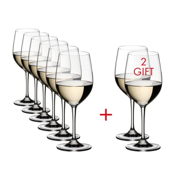 Набор бокалов Vinum Pay 6 Get 8 Value Gift Pack Viognier / Chardonnay / Verdejo, 8 шт., 350 мл, 7416/05, Riedel