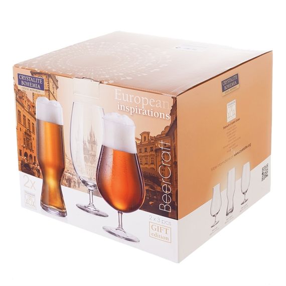 Набор из 6-ти бокалов для пива разных объёмов (680 мл, 630 мл, 550 мл), серия Beer, Crystalite Bohemia, изображение 3