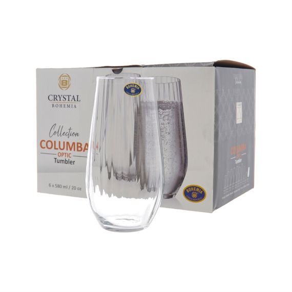 Набор из 6-ти стаканов для воды 580 мл, серия Columba optic, Crystalite Bohemia, изображение 2