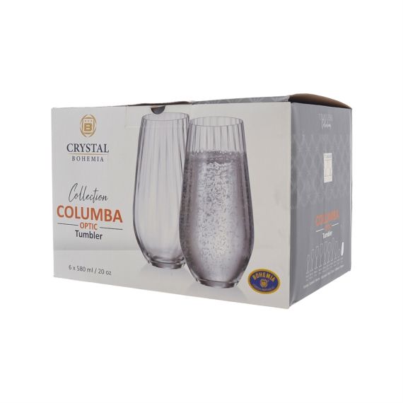Набор из 6-ти стаканов для воды 580 мл, серия Columba optic, Crystalite Bohemia, изображение 3