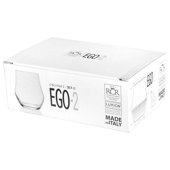 Набор из 6-ти стаканов Олд фэшн RCR EGO 390 мл, хрустальное стекло, Италия, изображение 6
