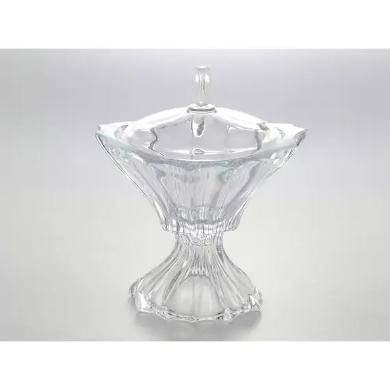 Конфетница с крышкой Aurum Crystal Plantica 25 см, Bohemia Crystal