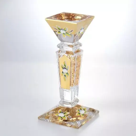 Подсвечник Max Crystal золото 25 см, Bohemia Crystal