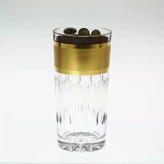 Набор стаканов для воды Max Crystal золото 350 мл, 6 шт, Bohemia Crystal