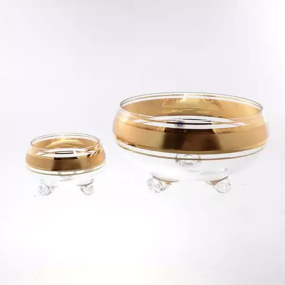 Набор конфетниц Матовая полоса, Bohemia Crystalite