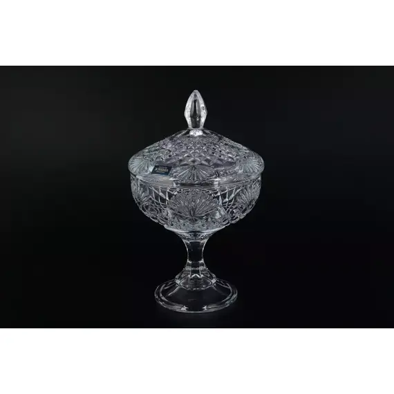 Конфетница на ножке Vega-nova 24 см, Bohemia Crystalite