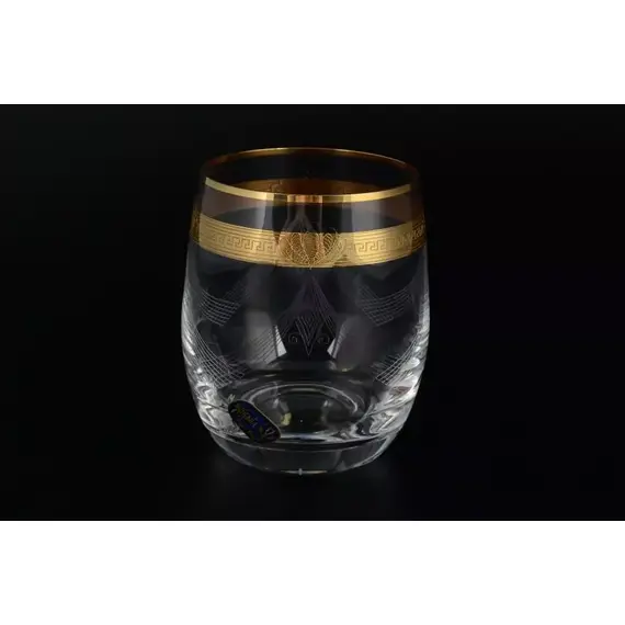 Набор стаканов для воды Золотая лента 300 мл, 6 шт, Bohemia Crystalite
