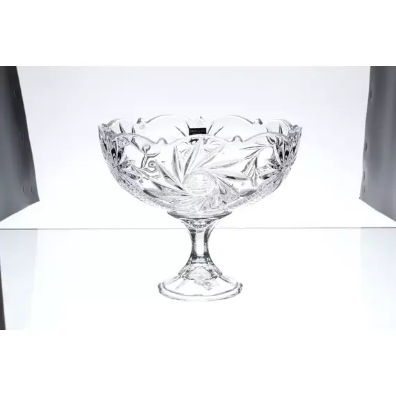 Конфетница на ножке Pinwheel 22 см, Bohemia Crystalite