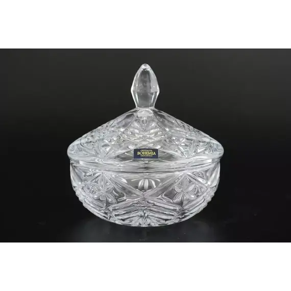 Конфетница с крышкой Taurus 15 см, Bohemia Crystalite
