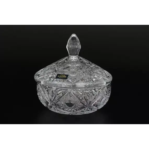 Конфетница с крышкой Miranda 15 см, Bohemia Crystalite