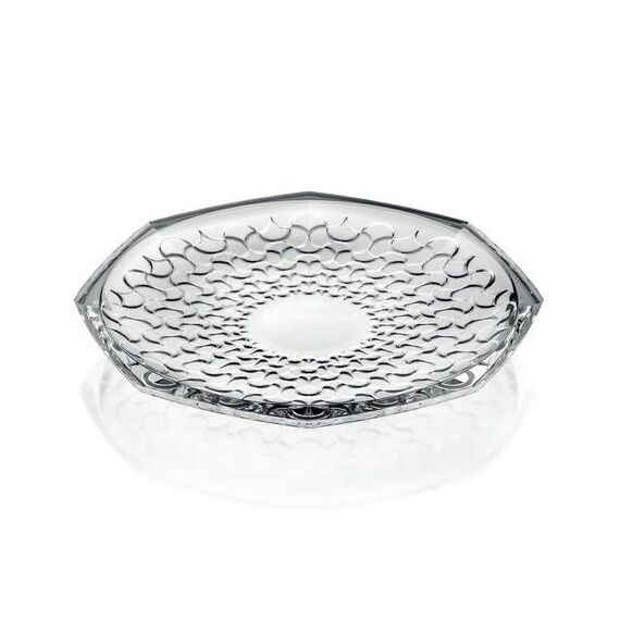 Блюдо круглое RCR ARABESQUE D30 см, H2,4 см, хрустальное стекло, Италия