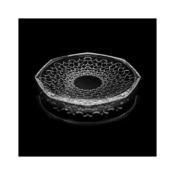Блюдо круглое RCR ARABESQUE D30 см, H2,4 см, хрустальное стекло, Италия, изображение 3